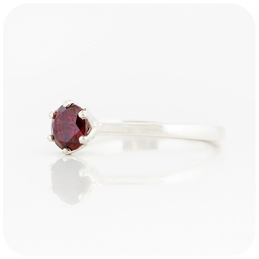 Tulip, a Six Claw Garnet Ring