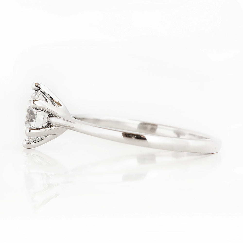 Round Brilliant cut Lab Grown Diamond Solitaire Engagement Ring in White Gold - Victoria's Jewellery