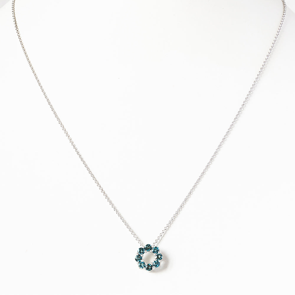 Circle of Life Necklace - London Blue Topaz