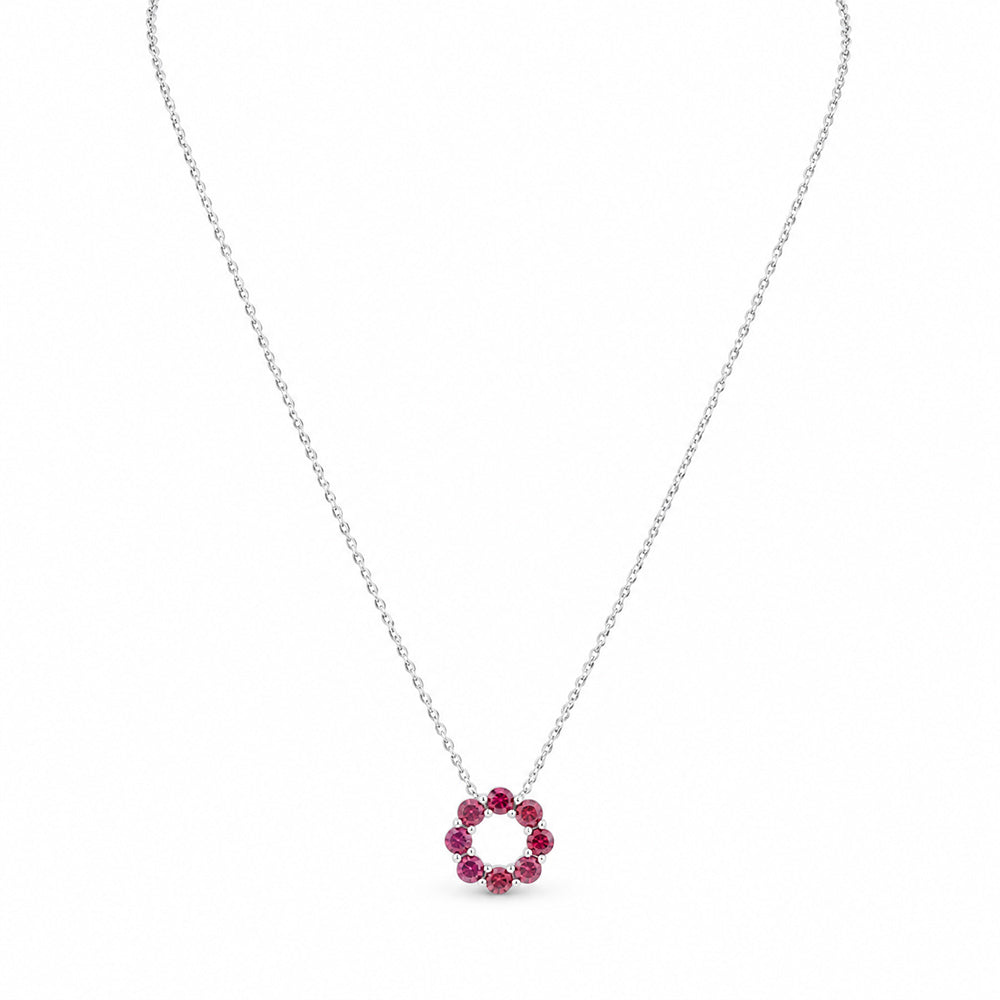 Circle of Life Necklace - Rhodolite