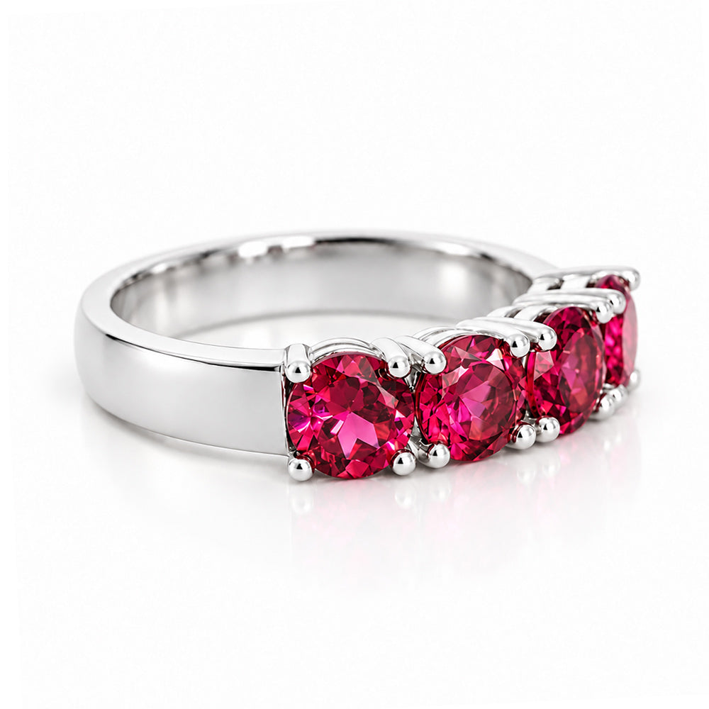 Celine, Rhodolite Half Eternity Ring