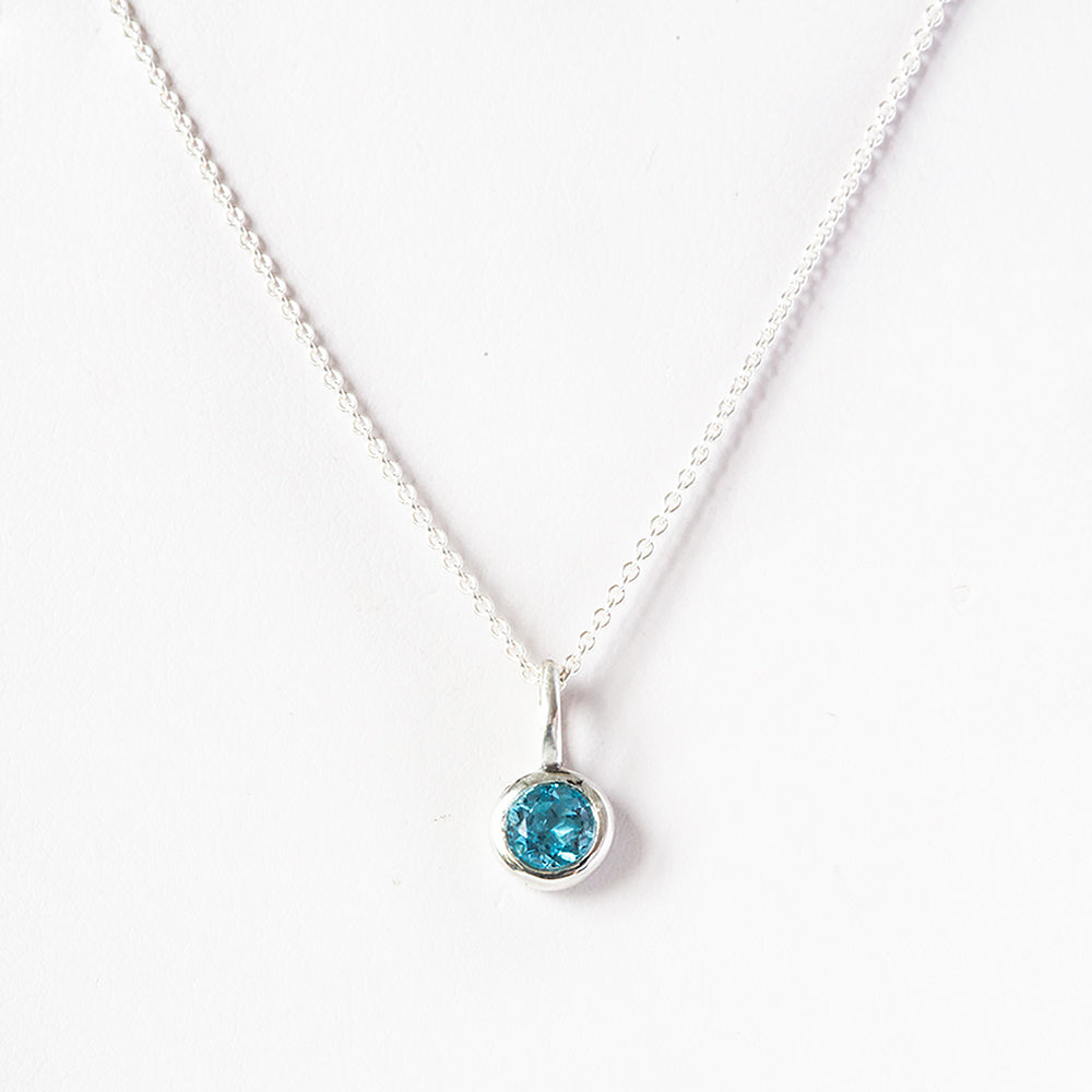 Lexi, Swiss Blue Topaz Necklace