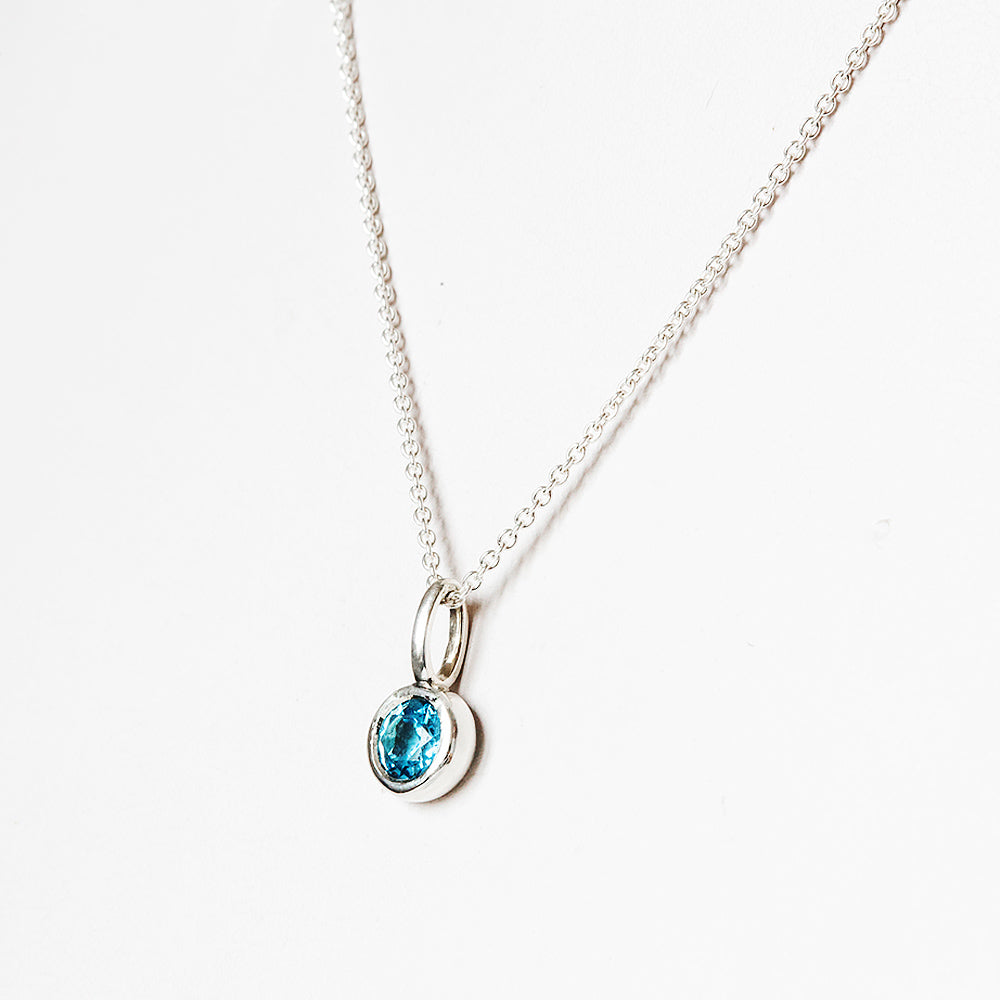 Lexi, Swiss Blue Topaz Necklace