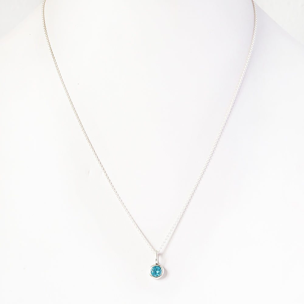 Lexi, Swiss Blue Topaz Necklace