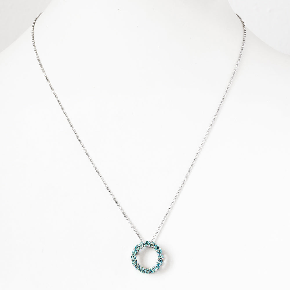 Medium Circle of Life, Swiss Blue Topaz