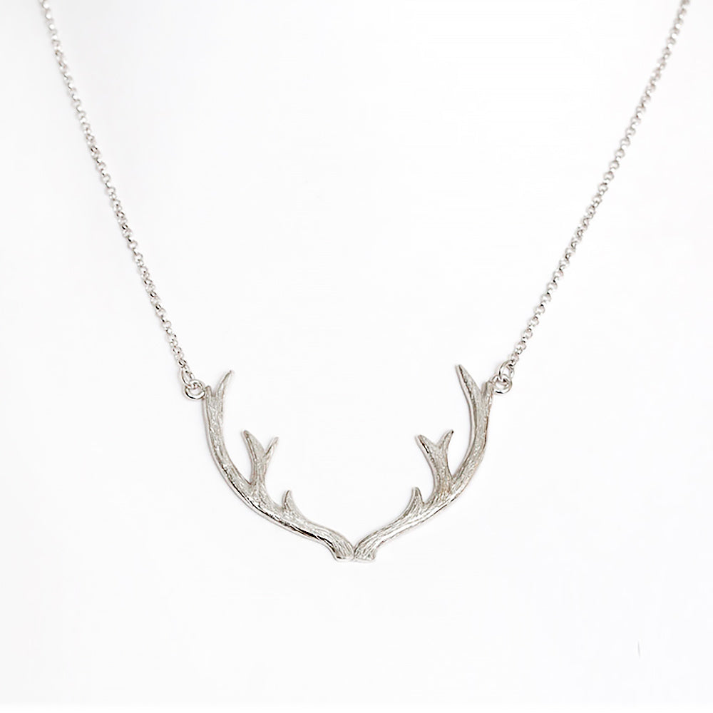 Handmade Antler Necklace in Sterling Silver - Victoria's Jewellery