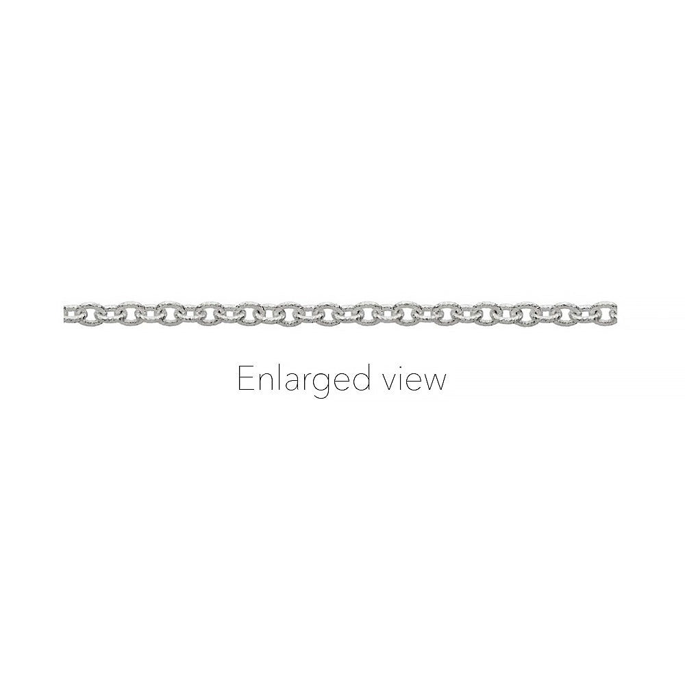 Textured Rolo Shiny Chain in Sterling Silver - 3mm - Victoria's Jewellery