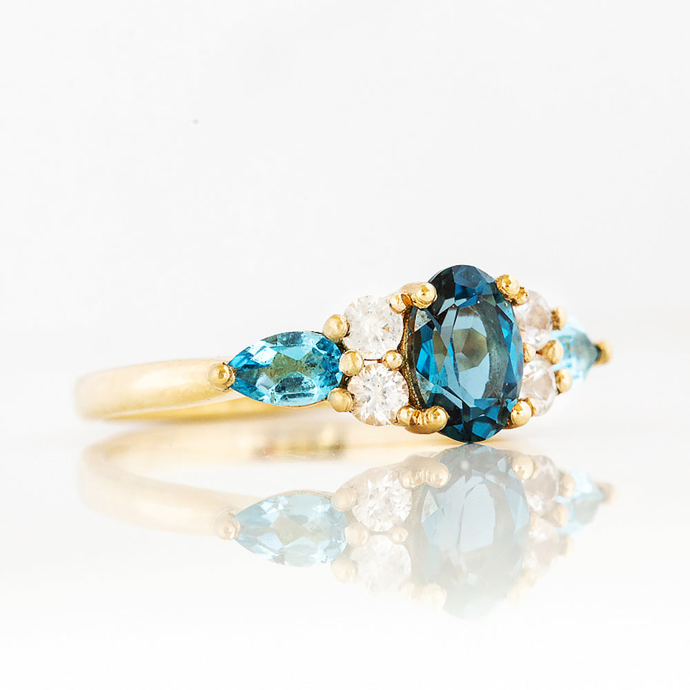 Ariana, a Topaz and White Sapphire Ring
