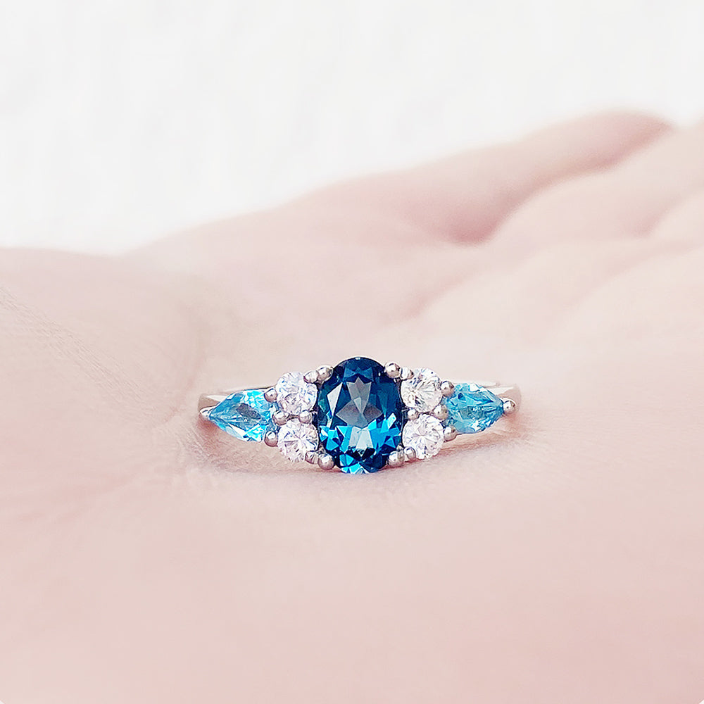 Ariana, a Topaz and White Sapphire Ring