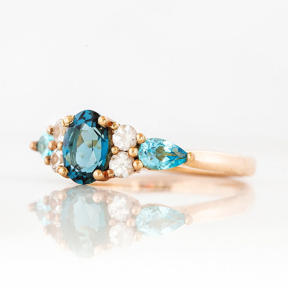Ariana, a Topaz and White Sapphire Ring