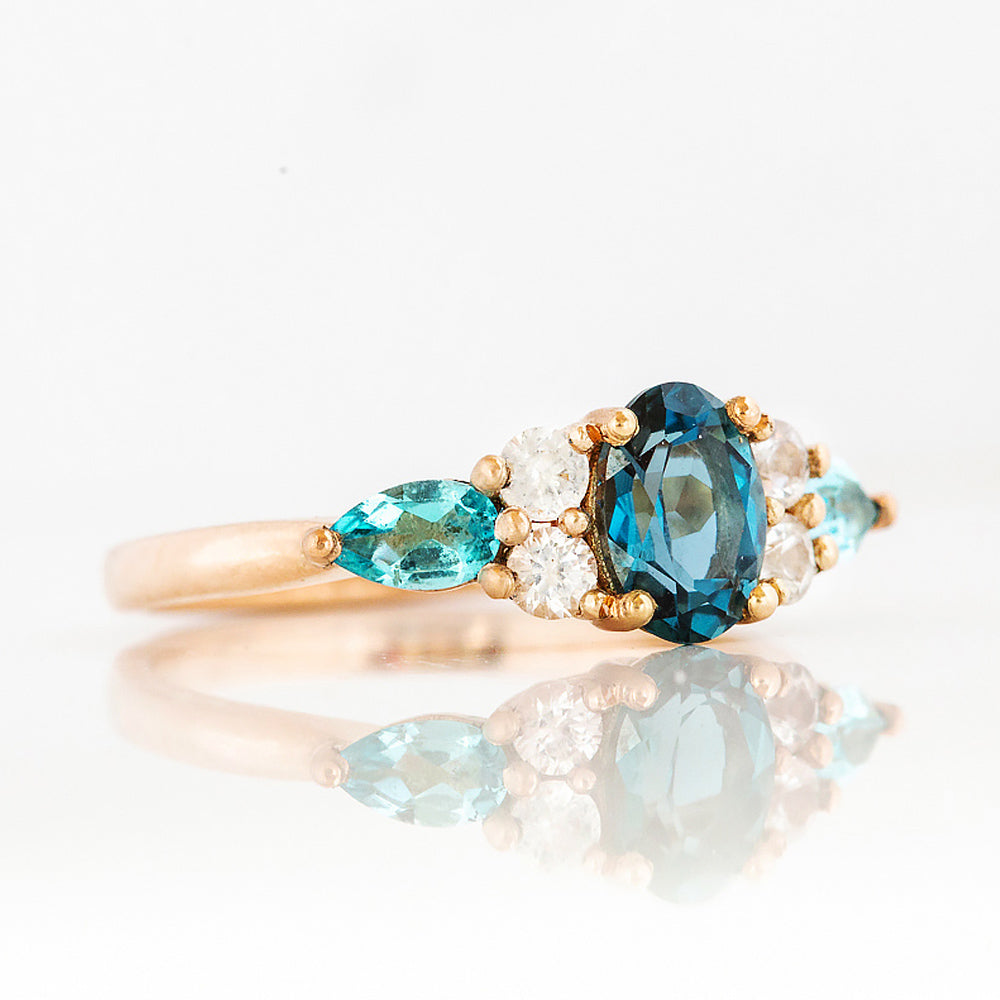 Ariana, a Topaz and White Sapphire Ring
