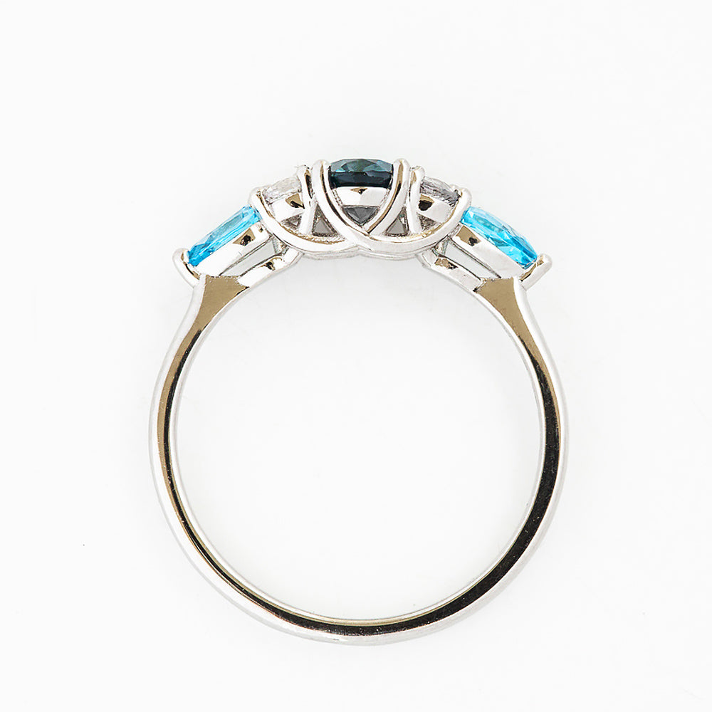 Ariana, a Topaz and White Sapphire Ring