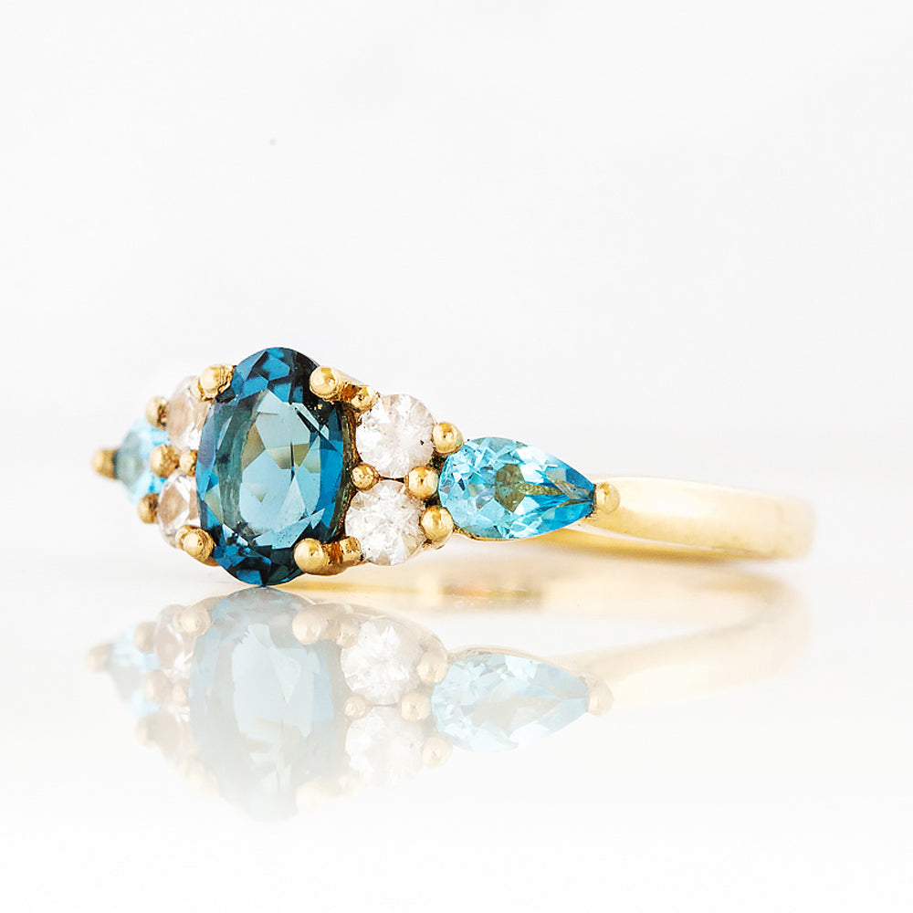 Ariana, a Topaz and White Sapphire Ring