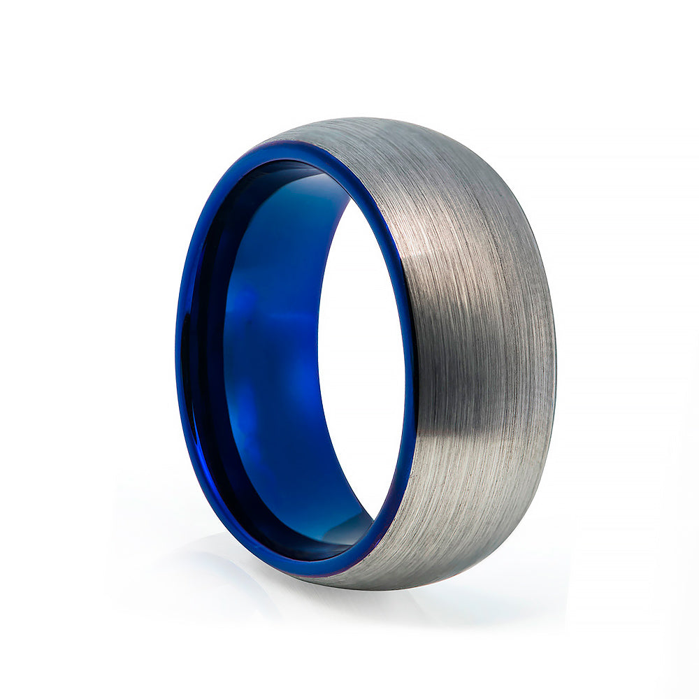 Hudson, The Black and Blue Men's Tungsten Ring - 8mm