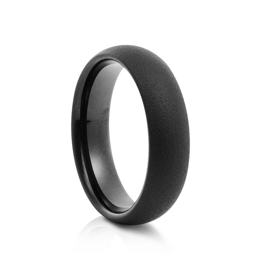 Matt Black Tungsten Mens Wedding Ring - Victoria's Jewellery