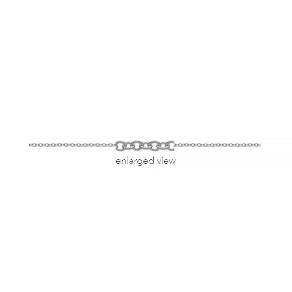 9k White Gold Rolo Chain