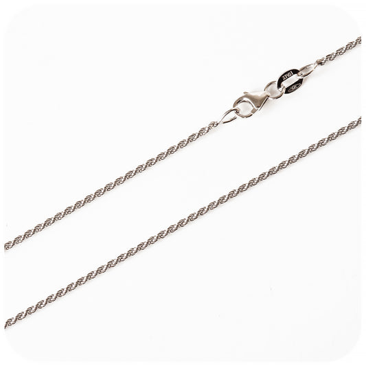 9k White Gold Rope Bracelet - 2.12mm