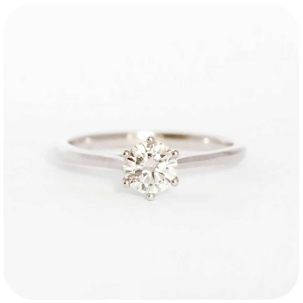 The 6 Claw Brilliant cut Diamond Ring - 0.50ct