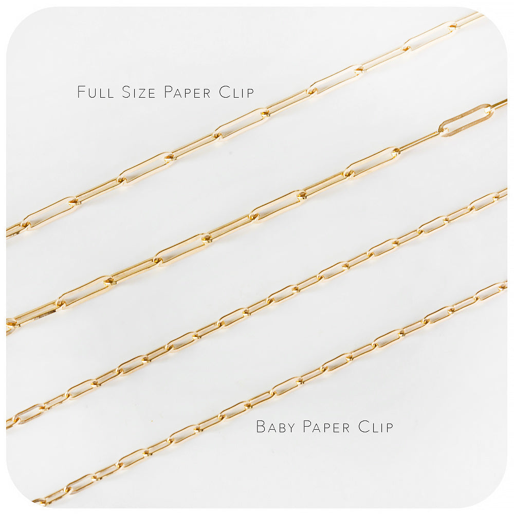 Yellow Gold Paper Clip Bracelet - Victoria's Jewellery