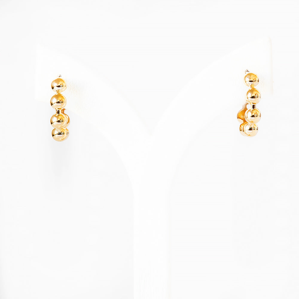 Bubble Hoop Earrings in Yellow Gold