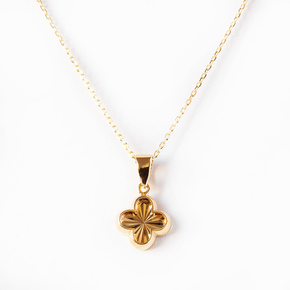 Yellow Gold Clover Pendant