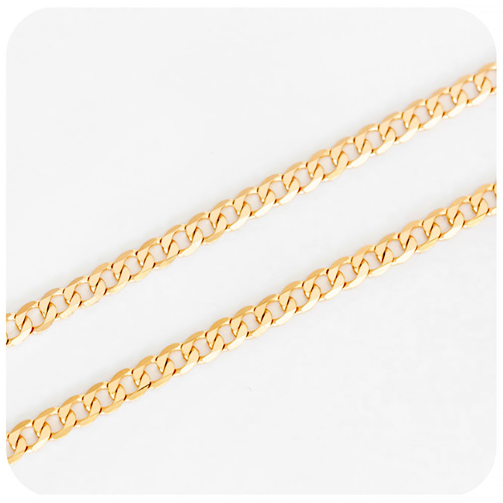 Yellow Gold Curb Chain - 3mm