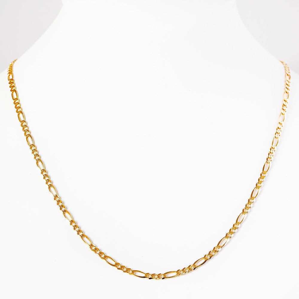 Figaro Chain in Yellow Gold - 50cm