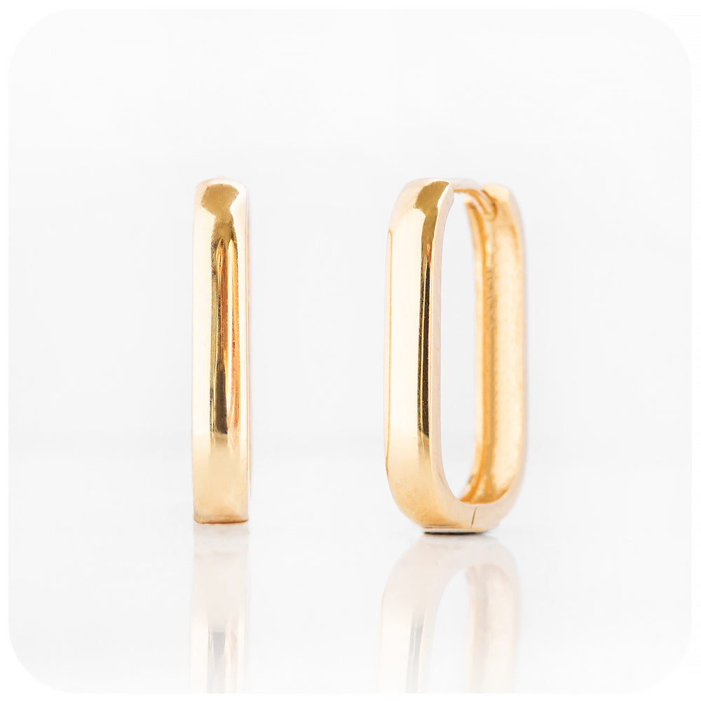 The Tube, 9k Yellow Gold Huggie Earrings