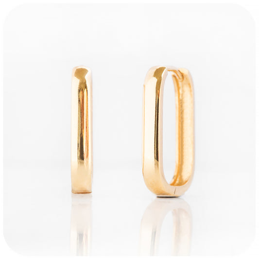 The Tube, 9k Yellow Gold Huggie Earrings