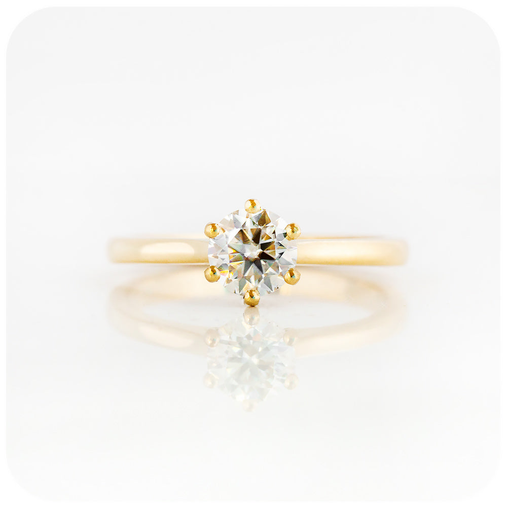 The 6 Claw Brilliant cut Diamond Ring - 0.50ct