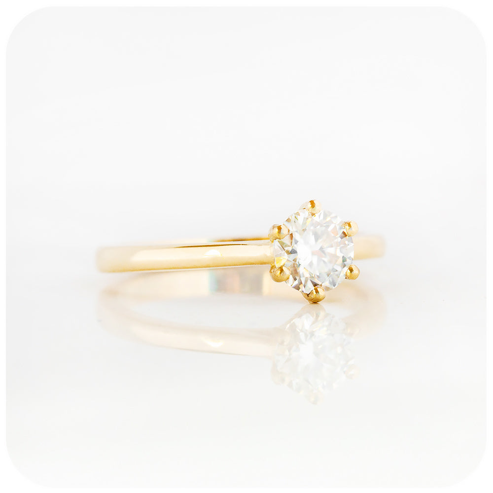 The 6 Claw Brilliant cut Diamond Ring - 0.50ct
