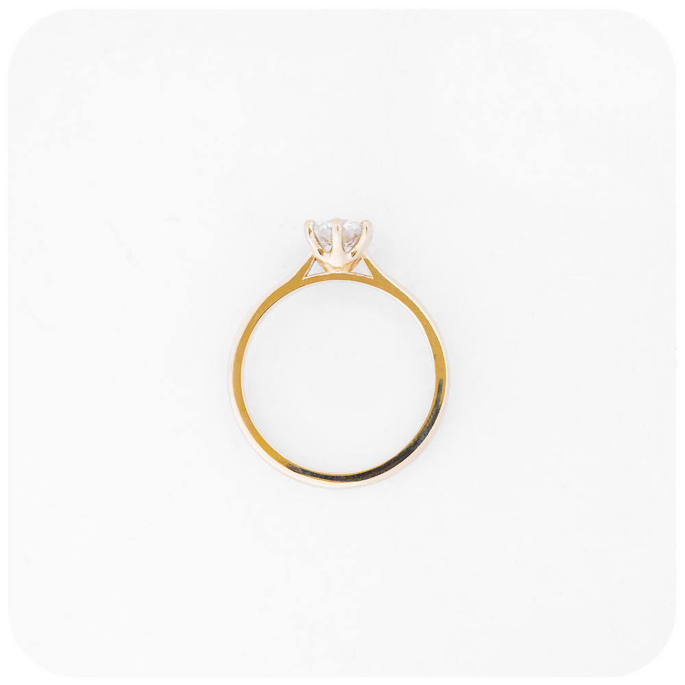 The 6 Claw Brilliant cut Diamond Ring - 0.50ct
