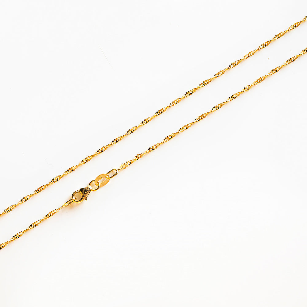 Singapore Chain in Yellow Gold - 45cm