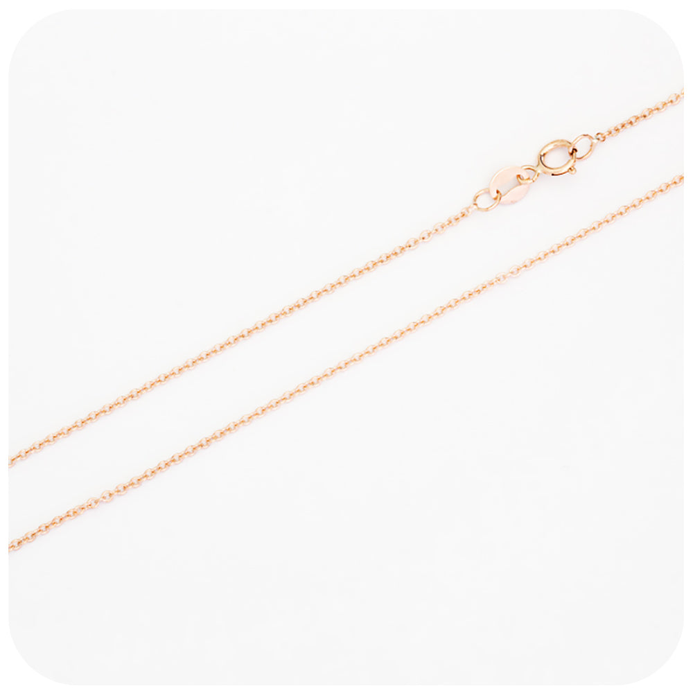 9k Rose Gold Rolo Chain - 1.3mm