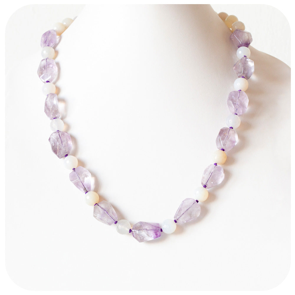 Amethyst and Moonstone Necklace