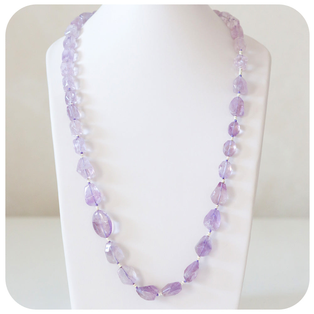 Amethyst and Hematite Bead Necklace - Victoria's Jewellery