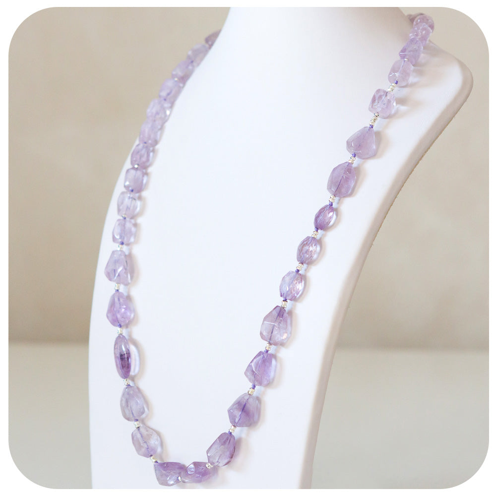 Amethyst and Hematite Bead Necklace - Victoria's Jewellery