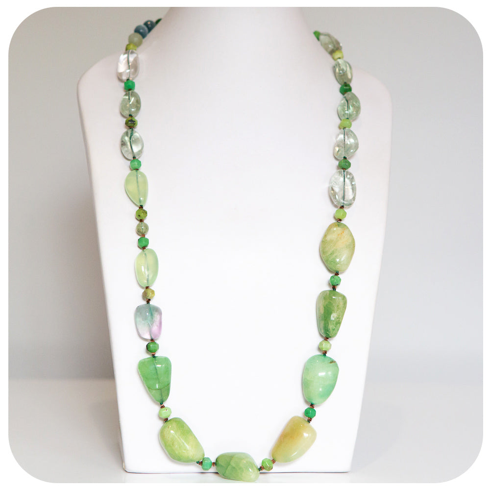 Aventurine, Fluorite and Chrysoprase Necklace
