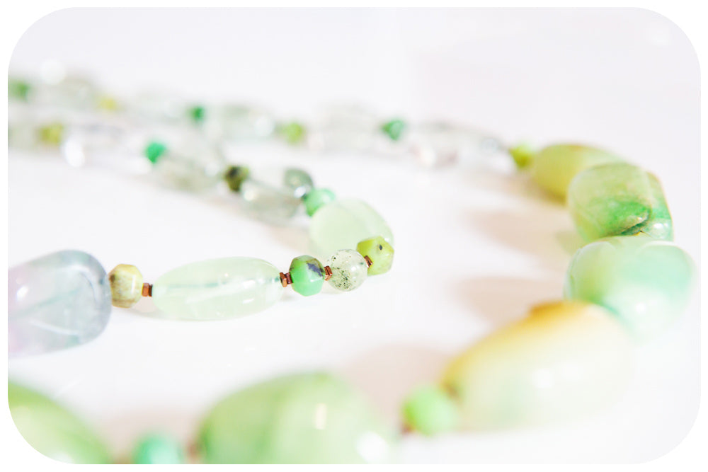 Aventurine, Fluorite and Chrysoprase Necklace