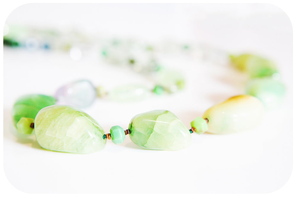 Aventurine, Fluorite and Chrysoprase Necklace