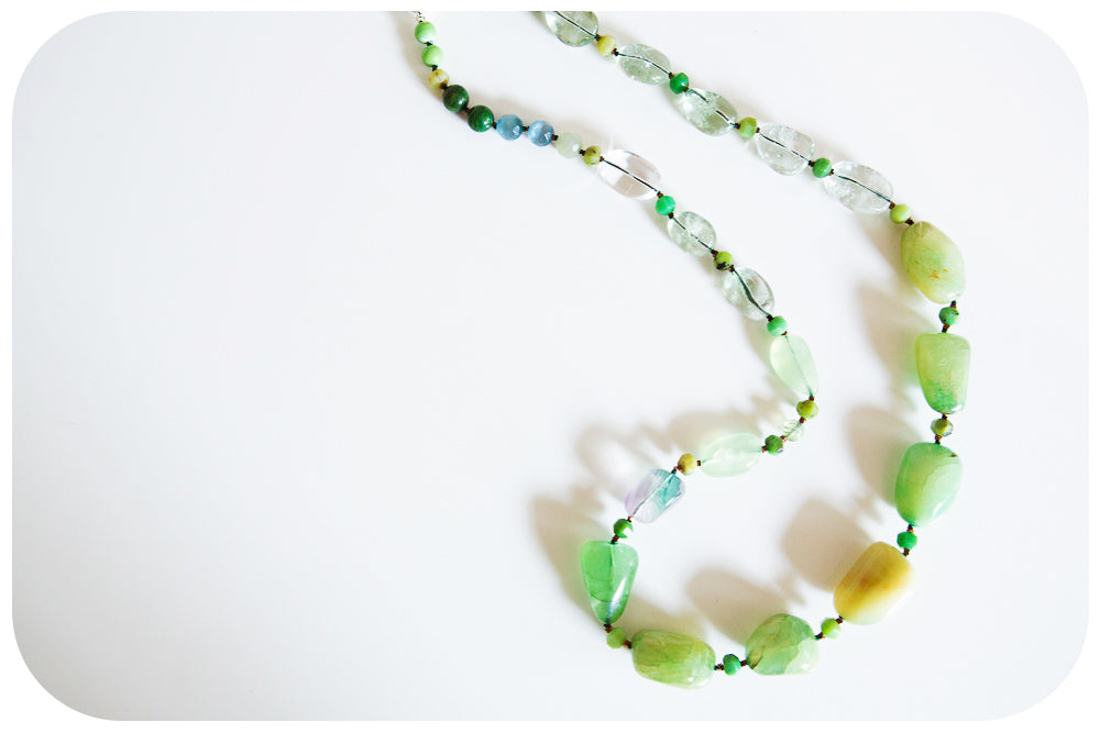 Aventurine, Fluorite and Chrysoprase Necklace