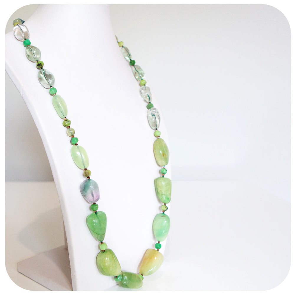 Aventurine, Fluorite and Chrysoprase Necklace
