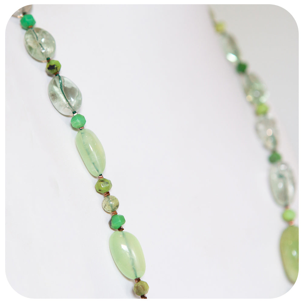 Aventurine, Fluorite and Chrysoprase Necklace