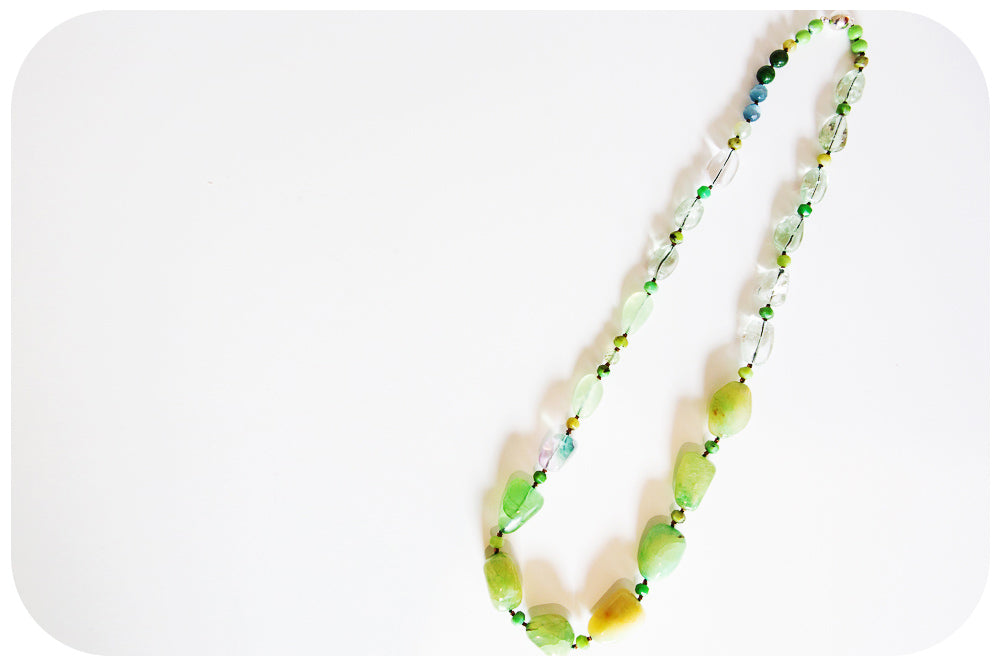 Aventurine, Fluorite and Chrysoprase Necklace