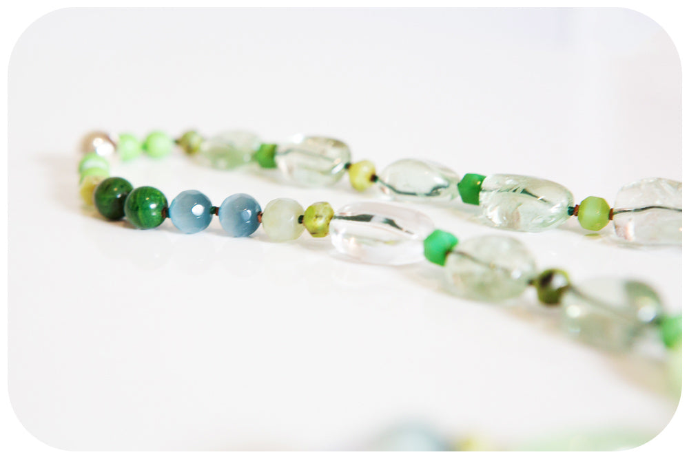 Aventurine, Fluorite and Chrysoprase Necklace