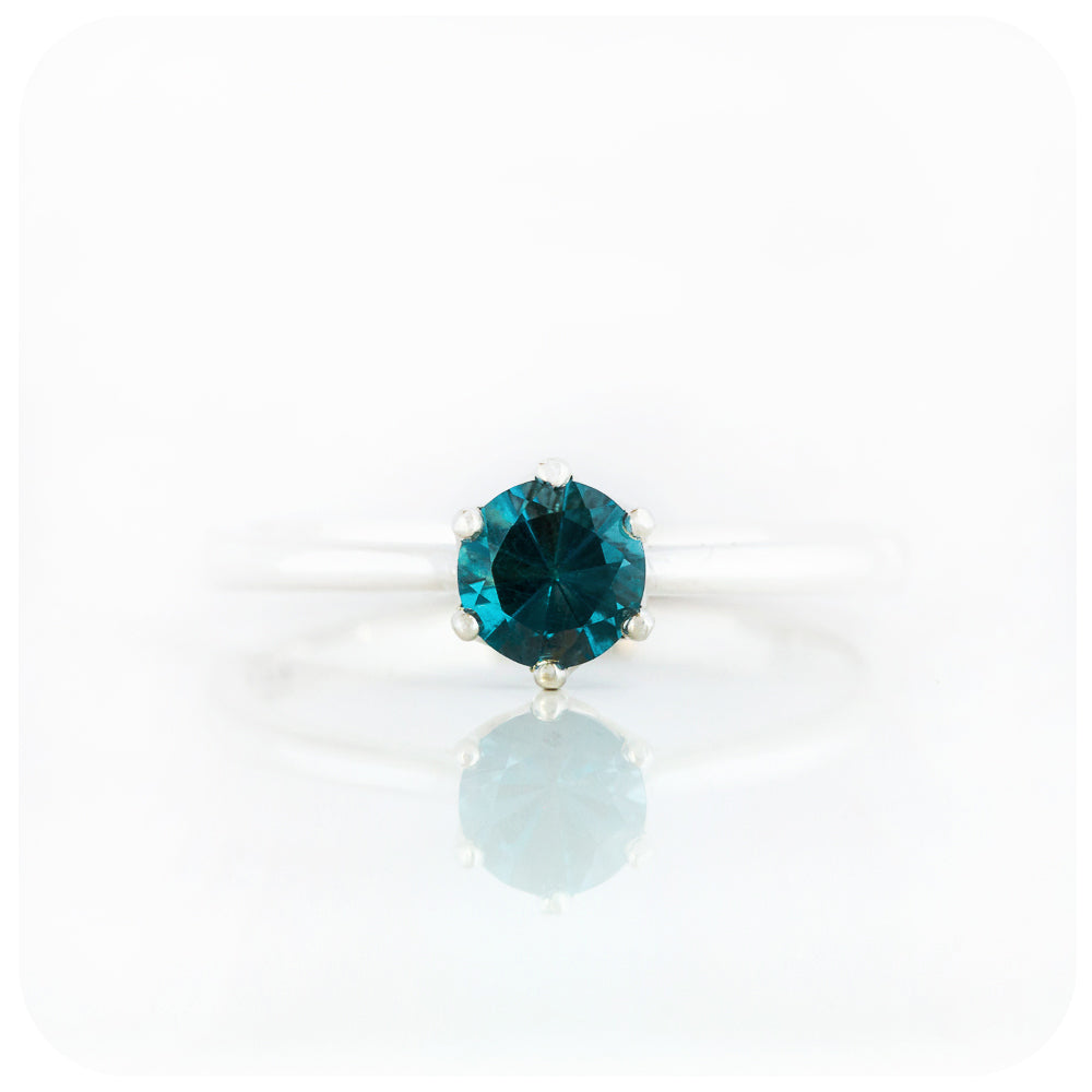 Tulip, a Six Claw London Blue Topaz Ring