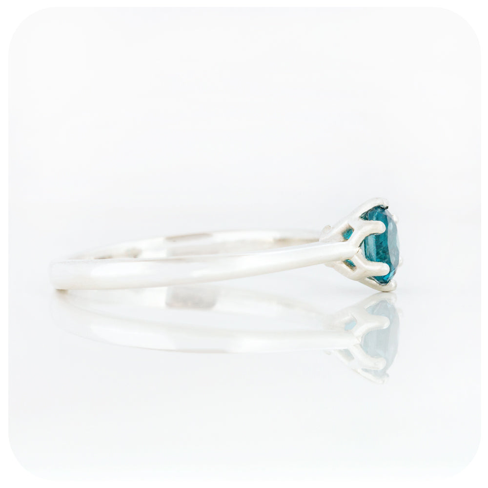 Tulip, a Six Claw London Blue Topaz Ring
