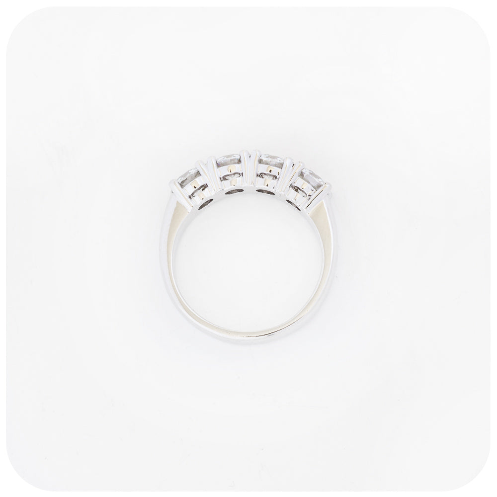 brilliant cut moissanite half eternity anniversary or wedding ring - Victoria's Jewellery