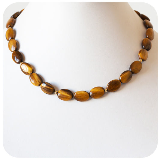 Tiger Eye Coin Necklace