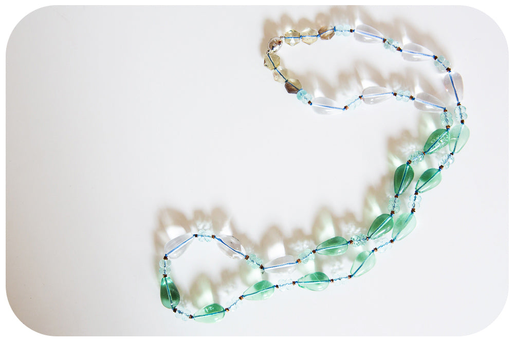 Fluorite and Blue Topaz Necklace